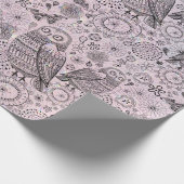 フクロウ模様 ラッピングペーパー (角)