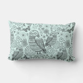 フクロウ模様 ランバークッション (裏面)