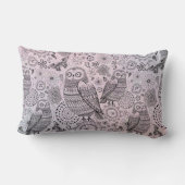 フクロウ模様 ランバークッション (裏面)