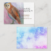 フクロウ水彩カスタムクリエイティブ 名刺 (正面/裏面)