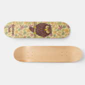 フクロウ漫画スケートボードデッキ スケートボード (横)