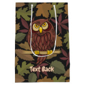 フクロウ漫画ミディアム抱き枕 ミディアムペーパーバッグ (裏面)