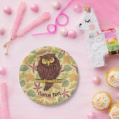 フクロウ漫画紙プレート ペーパープレート (パーティー)