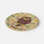 フクロウ漫画紙プレート ペーパープレート (アングル)