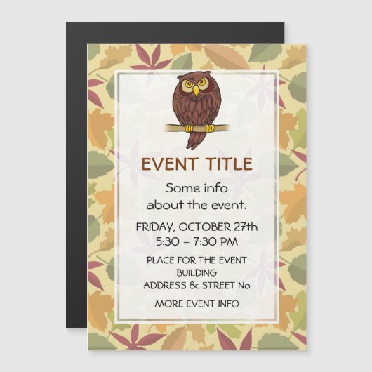 フクロウ漫画 (正面/裏面)