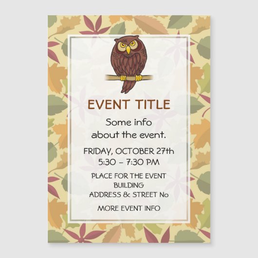 フクロウ漫画 (正面)