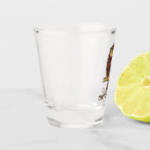 フクロウ漫画 ショットグラス (左)