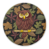 フクロウ漫画 セラミックノブ (正面)