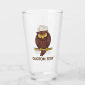 フクロウ漫画 タンブラーグラス (裏面)
