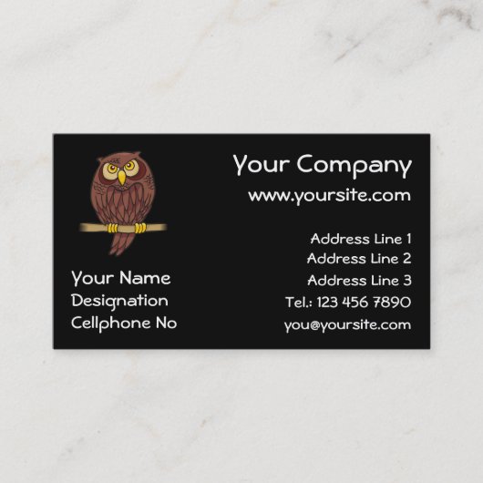 フクロウ漫画 名刺 (正面)