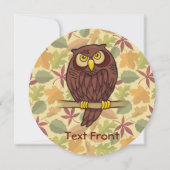 フクロウ漫画 招待状 (正面)