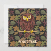 フクロウ漫画 招待状 (正面)