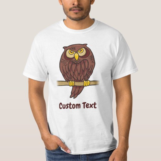 フクロウ漫画Tシャツ Tシャツ (正面)