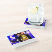 フクロウ王 ガラスコースター (アングル)