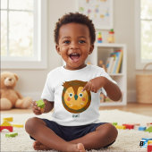 フクロウ用の動物アルファベットO ベビーTシャツ