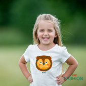 フクロウ用の動物アルファベットO ベビーTシャツ