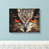 フクロウ目 キャンバスプリント (インサイチュ (ウッドフロア))