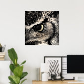 フクロウ目 ポスター (ホームオフィス)