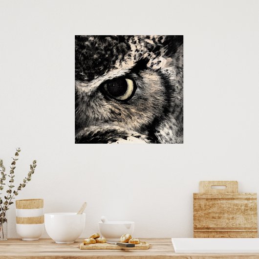 フクロウ目 ポスター (キッチン)