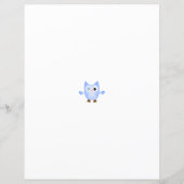 フクロウ着色格子状縁ど紙シート (裏面)