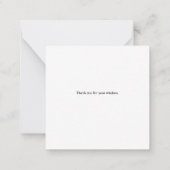 フクロウ知恵のカードをありがとう ノートカード (裏面)