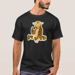 フクロウ確実にかわいい漫画おもしろいバードアート Tシャツ