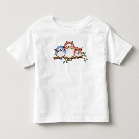フクロウ科 トドラーTシャツ (正面)