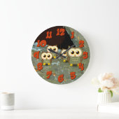 フクロウ科 ラージ壁時計 (ホーム)
