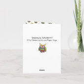 フクロウ空白のの内札ありがとう サンキューカード (裏面)