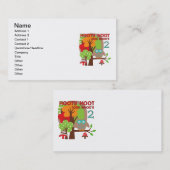 フクロウ第2回誕生日Tシャツとギフト 名刺 (正面/裏面)