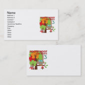 フクロウ第3回誕生日Tシャツとプレゼント 名刺 (正面/裏面)