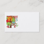 フクロウ第3回誕生日Tシャツとプレゼント 名刺 (裏面)