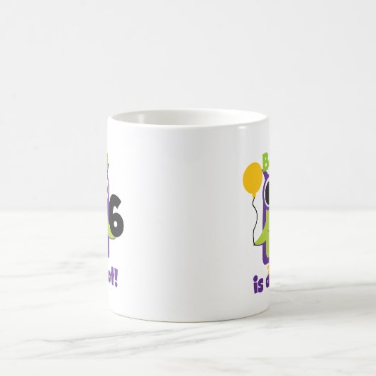 フクロウ第6誕生日Tシャツ&ギフト コーヒーマグカップ (中央)