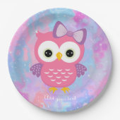 フクロウ紙プレート ペーパープレート (正面)