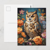 フクロウ素晴らしウ ポストカード (正面/裏面)