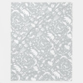 フクロウ素朴ムは鹿キツネウッドランドの生き物パターン フリースブランケット (正面)