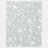 フクロウ素朴ムは鹿キツネウッドランドの生き物パターン フリースブランケット (正面)