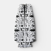 フクロウ素朴ムは鹿キツネウッドランドの生き物パターン ボトルクーラー (裏面)