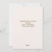 フクロウ素朴ルクリスマス「フーティホリデー」 シーズンカード (裏面)