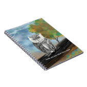 フクロウ絵を描の自然疑問に思 ノートブック (右側)