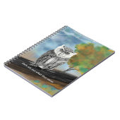 フクロウ絵を描の自然疑問に思 ノートブック (左側)