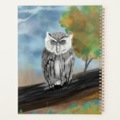 フクロウ絵を描の自然疑問に思 プランナー手帳 (裏面)