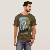 フクロウ絵を描の自然疑問に思 Tシャツ (正面フル)