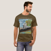 フクロウ絵を描の自然疑問に思 Tシャツ (正面フル)