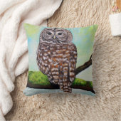 フクロウ絵画の クッション (ブランケット)