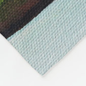 フクロウ絵画の フリースブランケット (角)