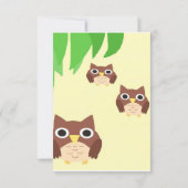 フクロウ絵画ズの芸術 サンキューカード (裏面)