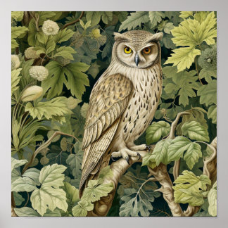 フクロウ絵画装飾品 ポスター