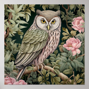 フクロウ絵画装飾品 ポスター