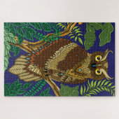 フクロウ緑の森葉の ジグソーパズル (横)